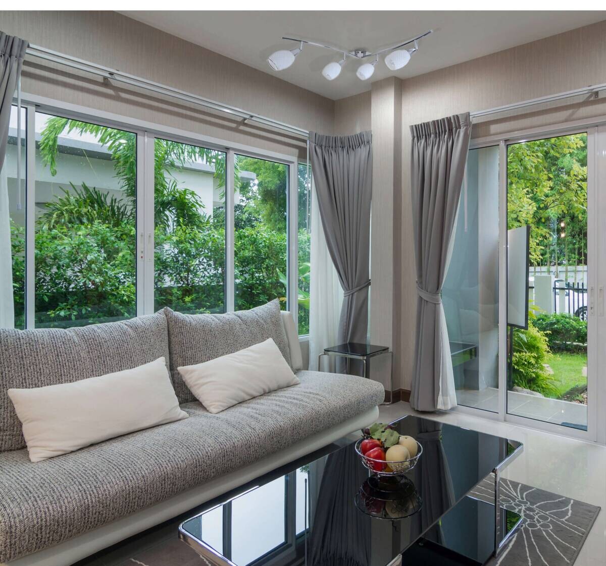 Näve Leuchten Spotschiene 1175142 Chrom Glas Metall B/H/T: ca. 9x12,5x81 cm 4 Brennstellen