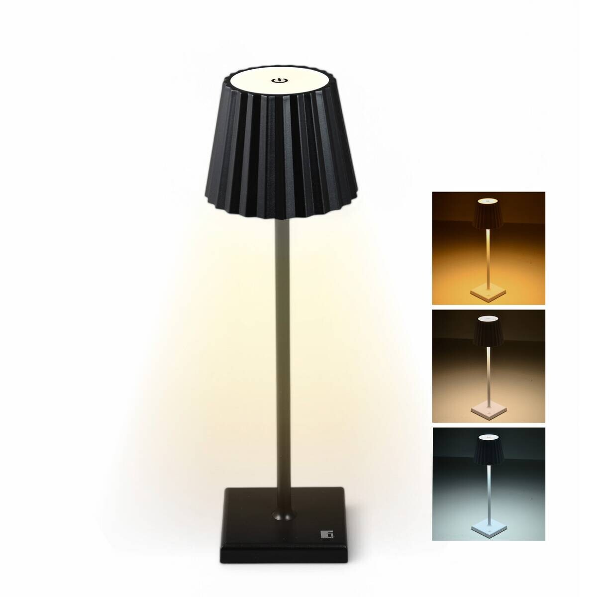 BERGNER LED-Tischleuchte Charcoal schwarz B/H: ca. 11,6x38 cm