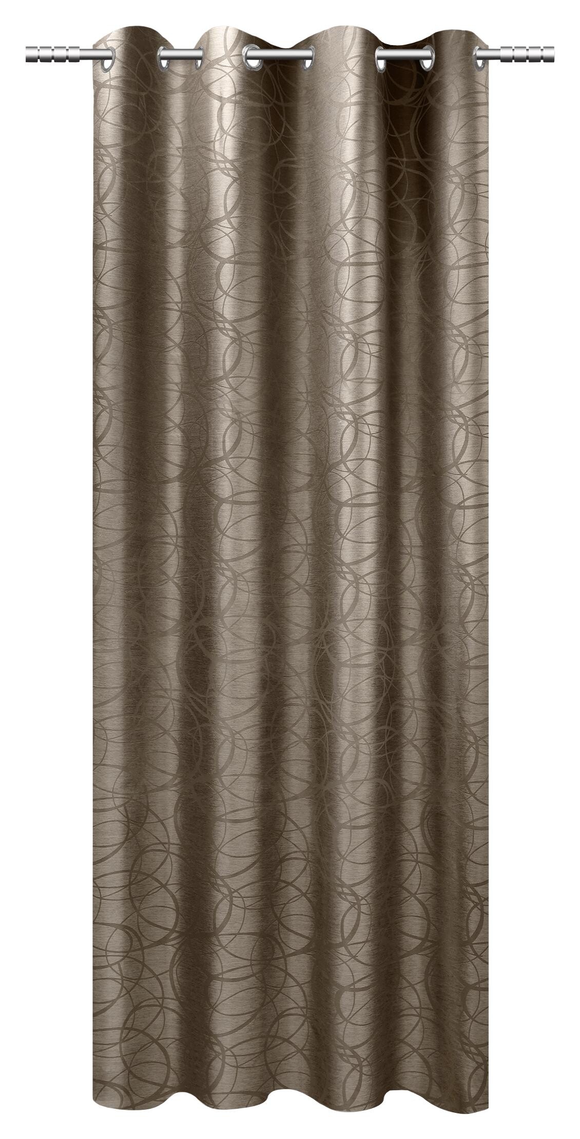 POCOline Ösenvorhang Eaton taupe B/L: ca. 140x245 cm
