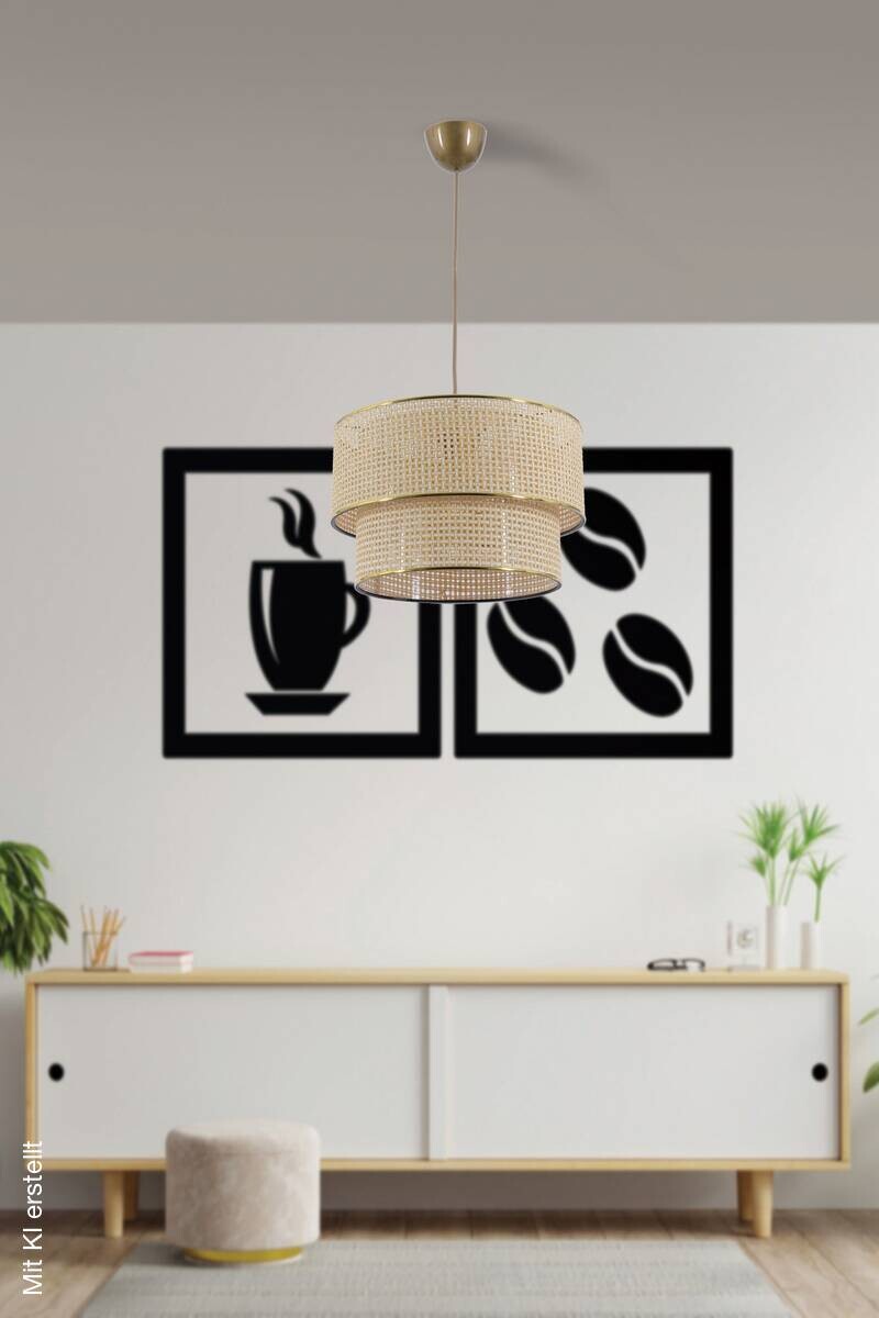 Opviq Pendelleuchte Hazeran weiß ecru Baumwolle B/H/T/L/D: ca. 30x70x30x30x30 cm E27 1 Brennstellen