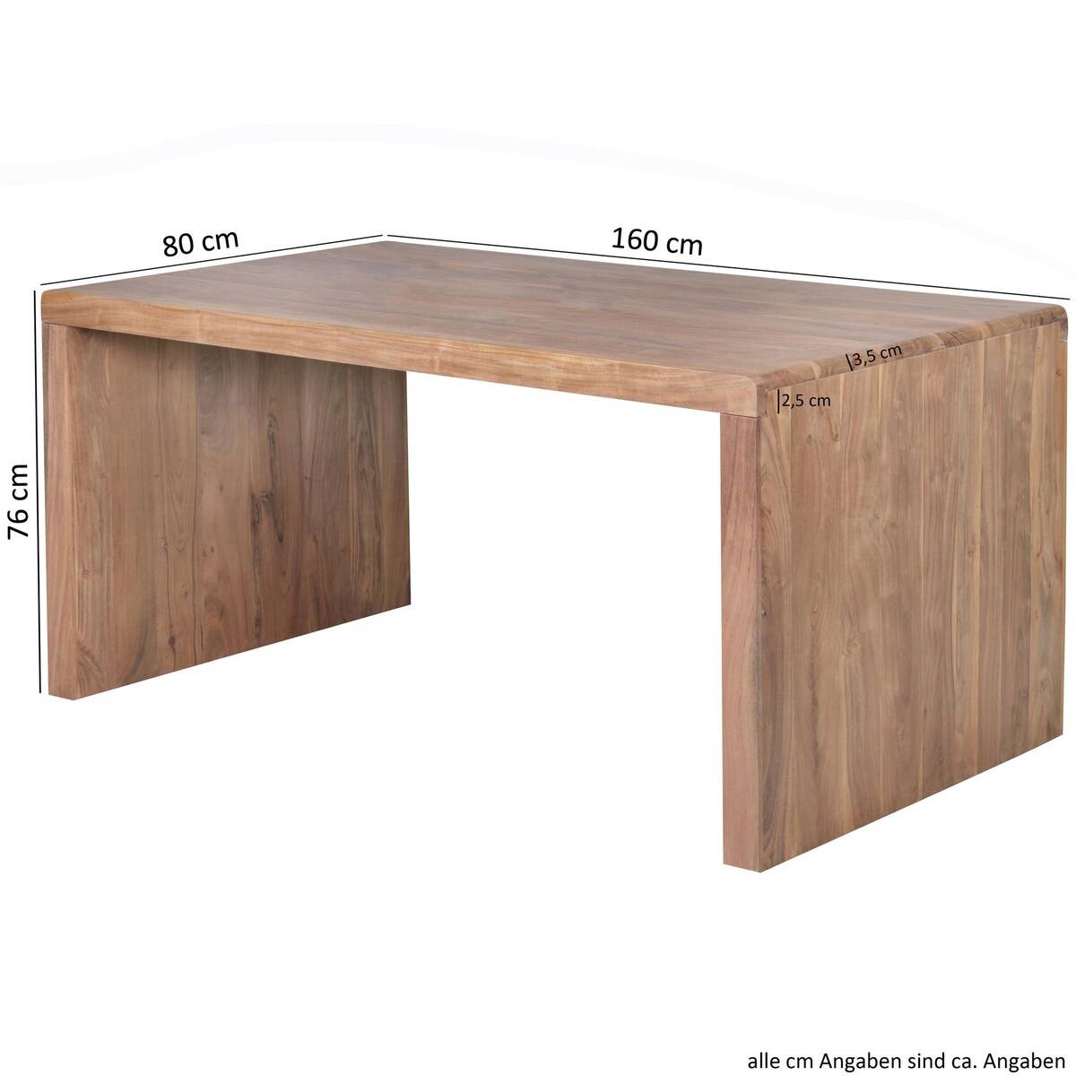 Schreibtisch natur B/H/T: ca. 160x76x80 cm