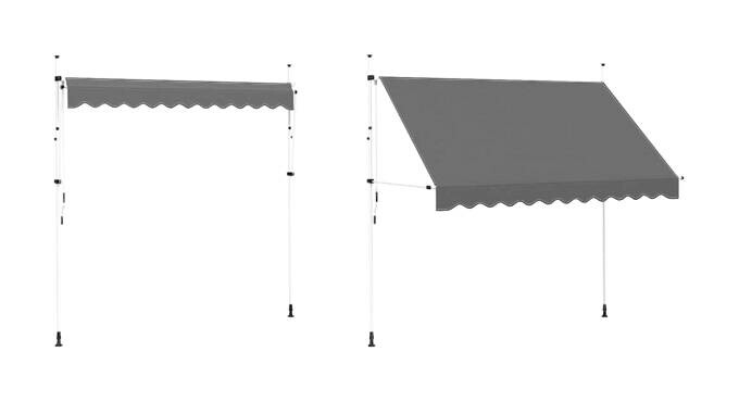 vidaXL Markise anthrazit B/L: ca. 300x300 cm