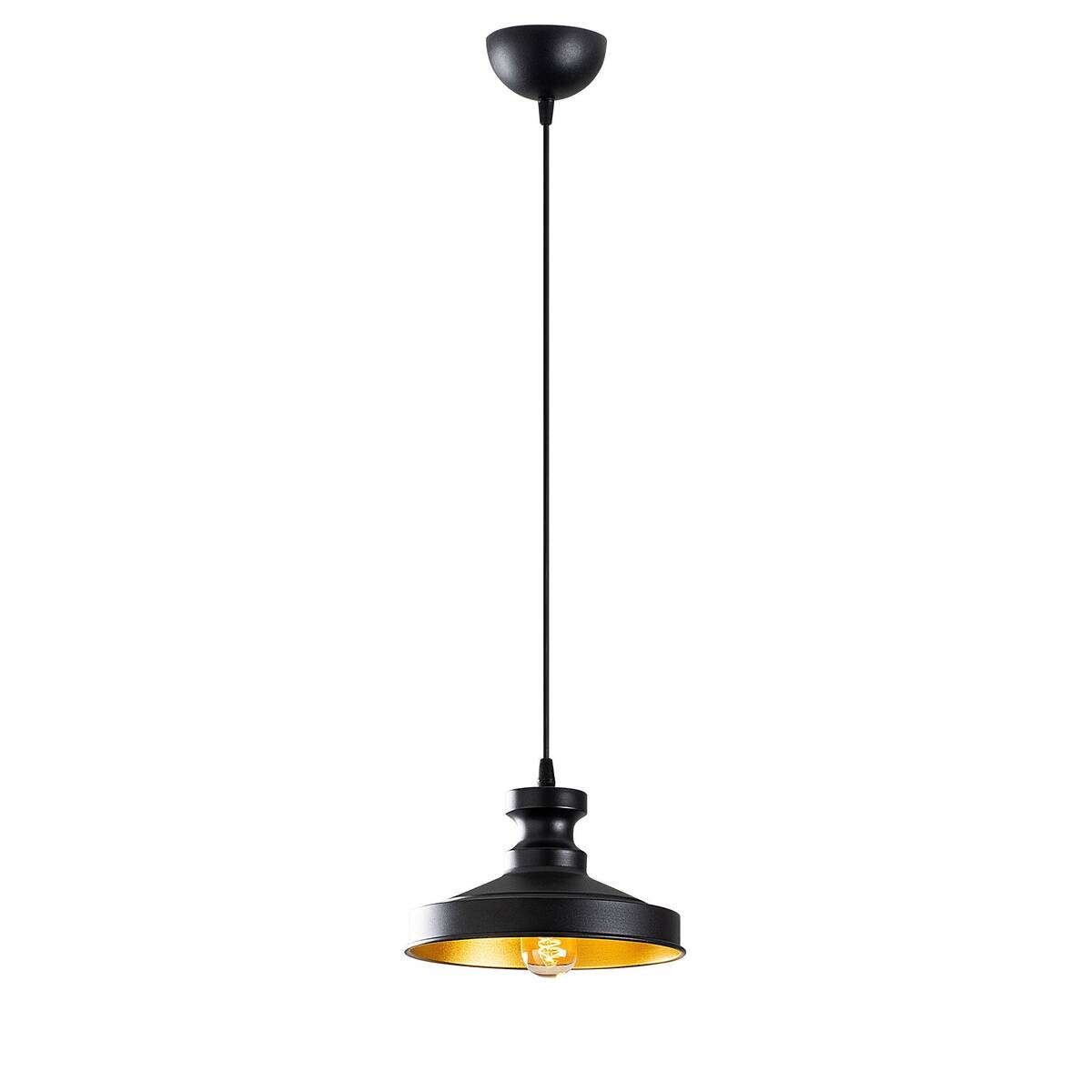 Opviq Pendelleuchte Berceste schwarz Metall B/H/T/L/D: ca. 22x109x22x22x22 cm E27 1 Brennstellen
