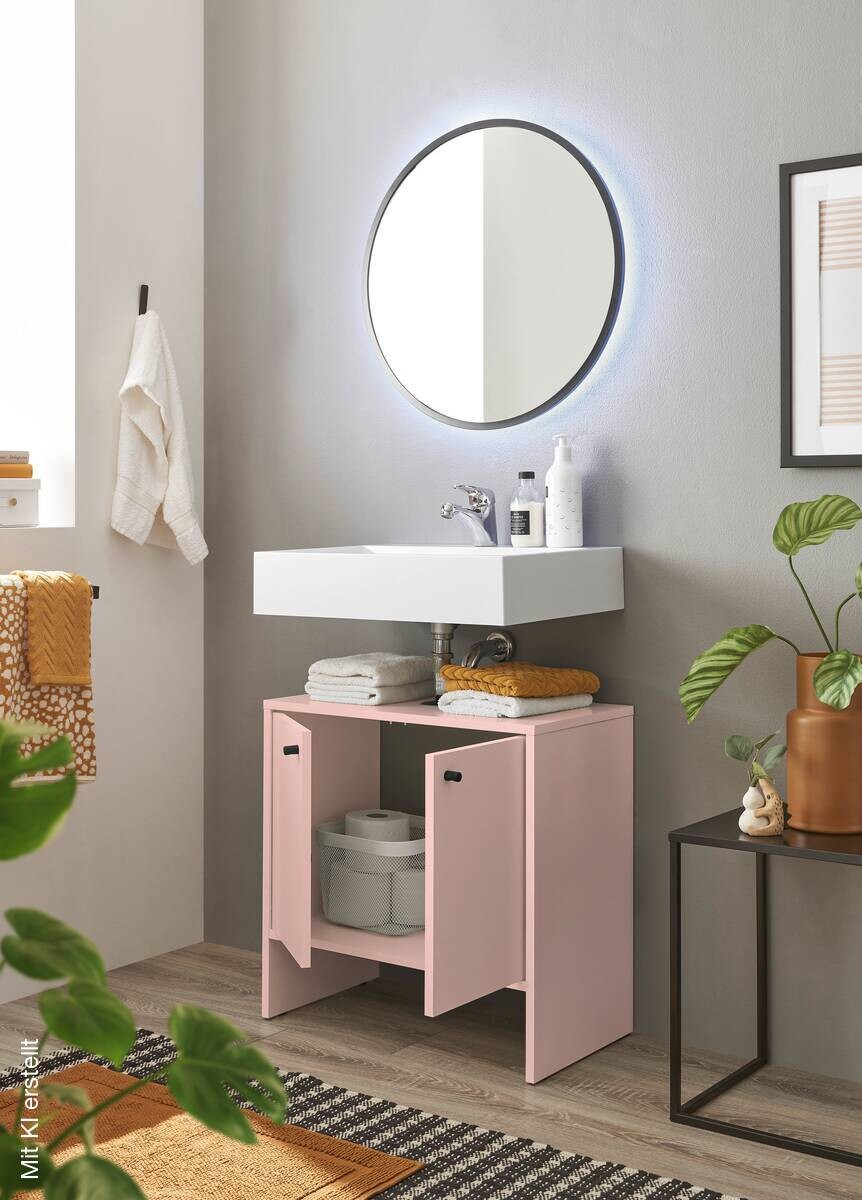 Waschbeckenunterschrank Kairo rosa B/H/T: ca. 60x60x35 cm