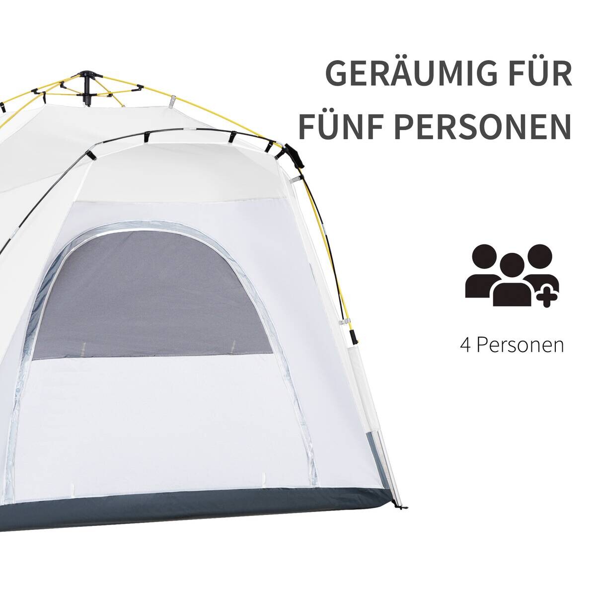 Outsunny Campingzelt hellgrau Aluminium B/H/L: ca. 240x199x240 cm