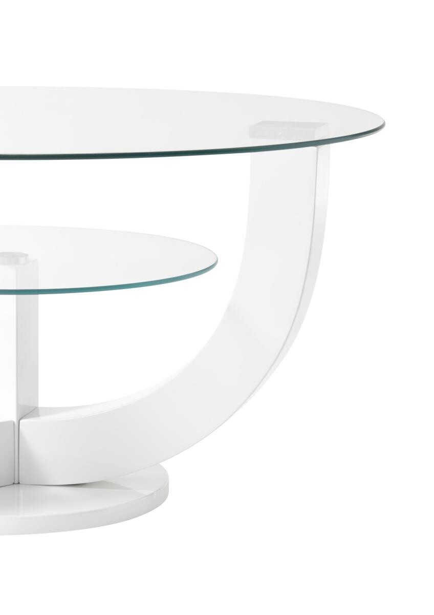 Glascouchtisch Denver weiß glasklar B/H/T: ca. 80x40x80 cm