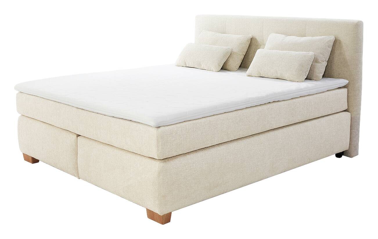 Boxspringbett beige Liegefläche B/L: ca. 180x200 cm