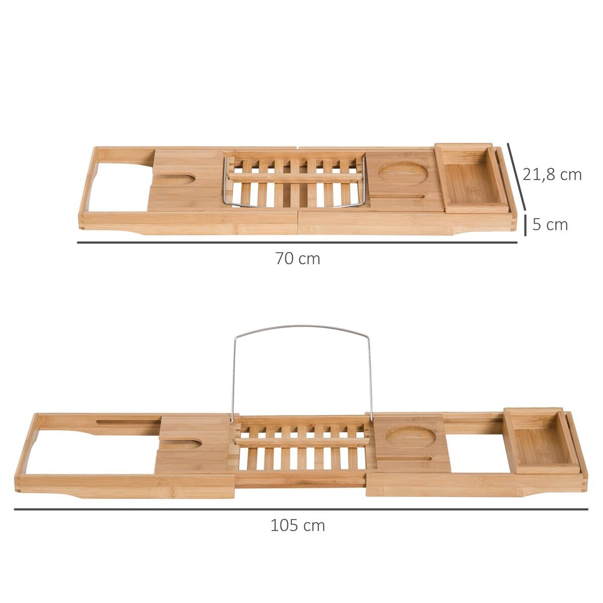 HOMCOM Haushaltshelfer natur B/H/L: ca. 218x105x5 cm
