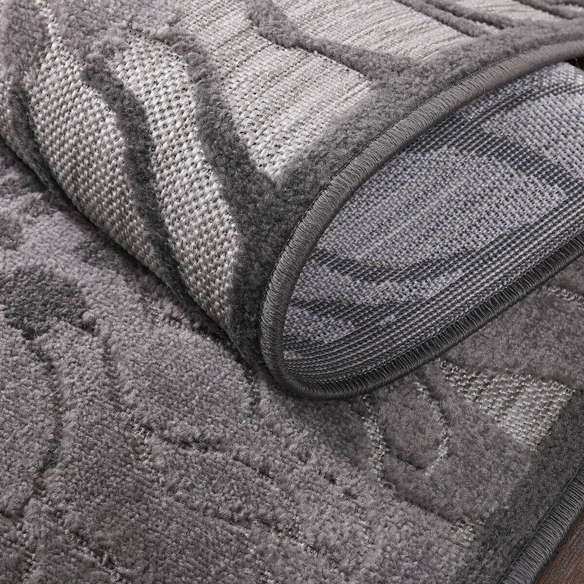 Sanat Outdoorteppich FLORAL grau B/L: ca. 80x150 cm