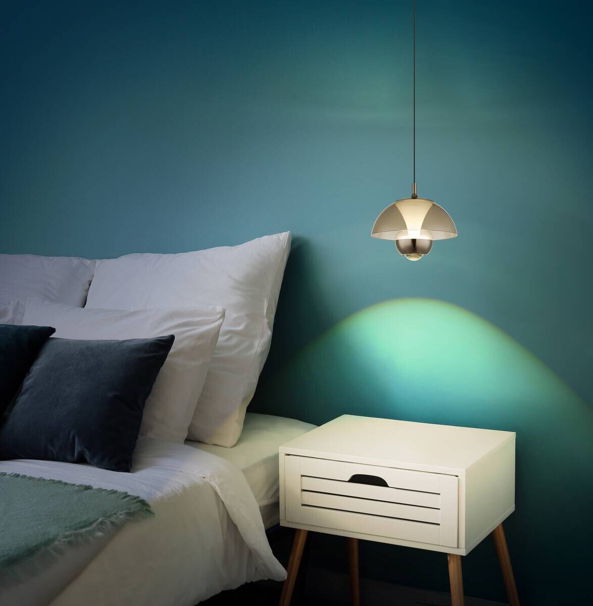 GLOBO LED-Pendelleuchte Rauch schwarz Metall Kunststoff H/D: ca. 200x18 cm 1.0 Brennstellen