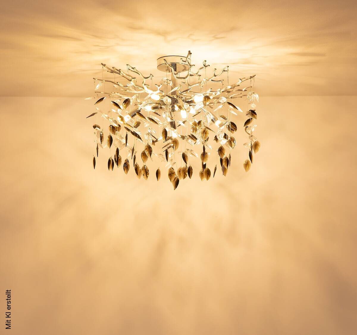 GLOBO Deckenleuchte Danna Chrom silber Metall Kunststoff Acryl H/D: ca. 46x60 cm G9 8 Brennstellen