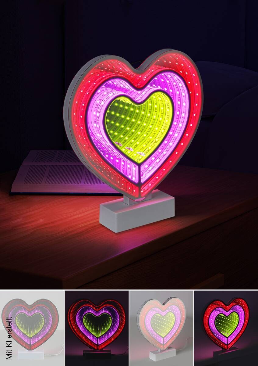 Nolo LED-Infinityleuchte Romeo weiß B/H/T: ca. 24,1x25,4x4,5 cm