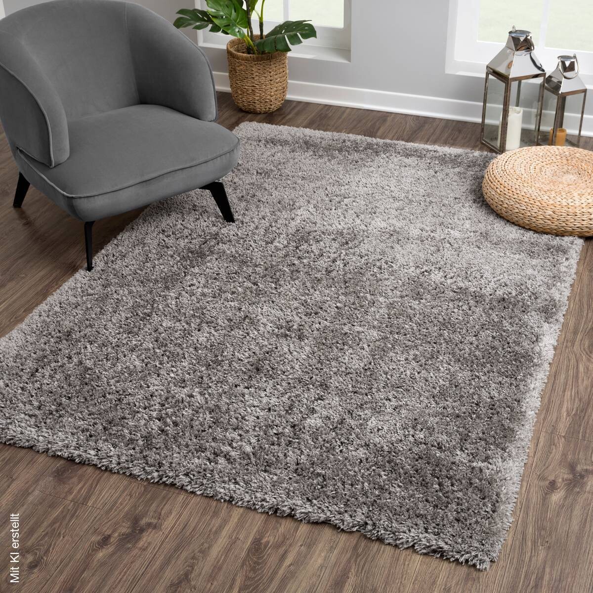 Sanat Teppich Porto dunkelgrau B/L: ca. 140x200 cm