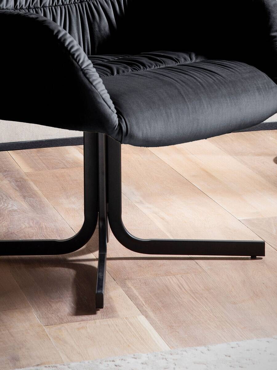 Wohnling Sessel schwarz Polyester