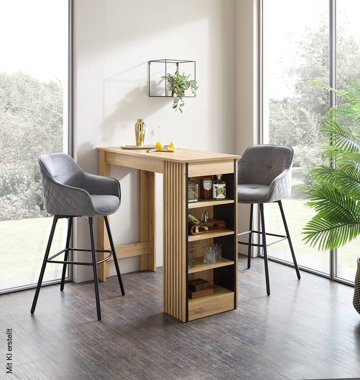 Bartisch Mojito Artisan Oak Nachbildung Melamin B/H/T: ca. 115x103x50 cm