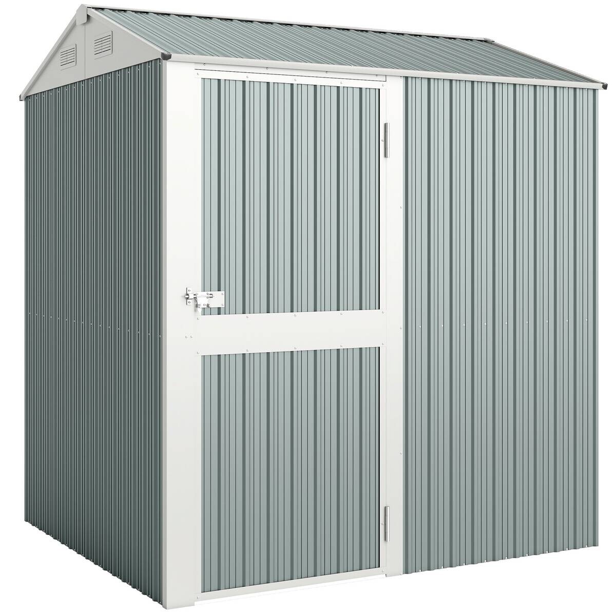 Outsunny Geräteschuppen hellgrau B/H/T/L: ca. 177x236x177x209 cm