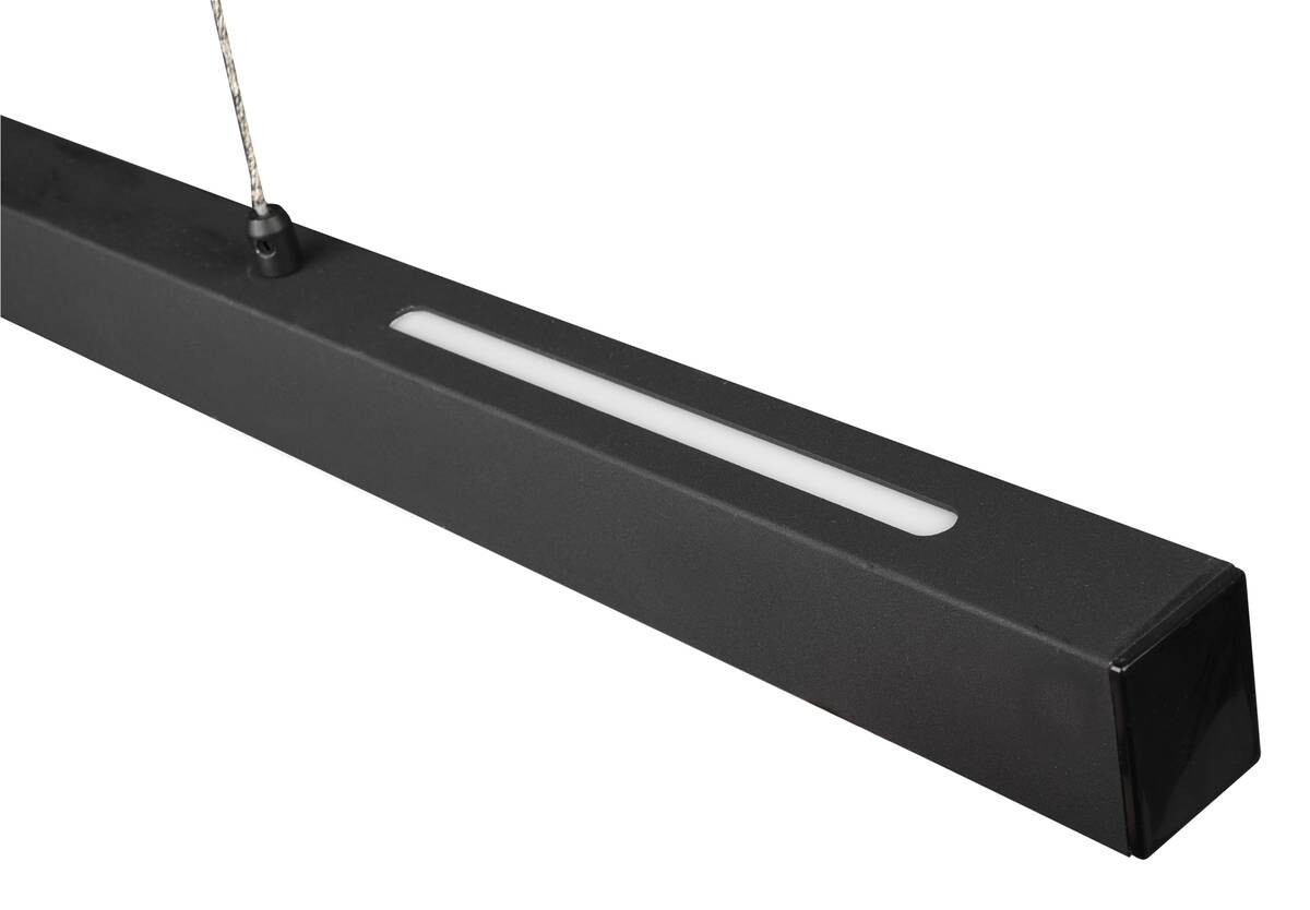 Reality Pendelleuchte Paros R32043132 mattschwarz Metall B/H/T: ca. 90x150x11 cm