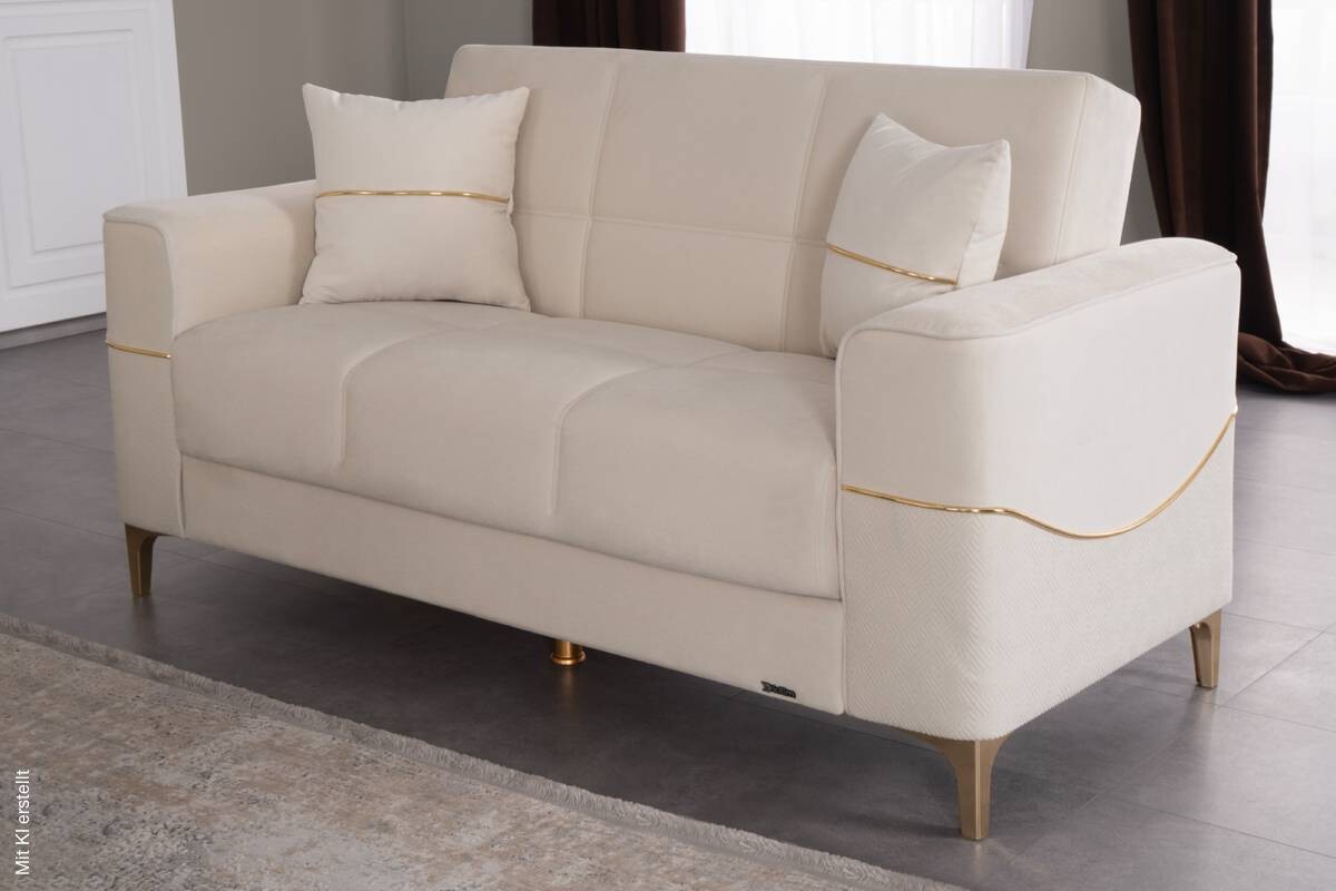 Sofa 3-2-1 Salda beige Microfaser