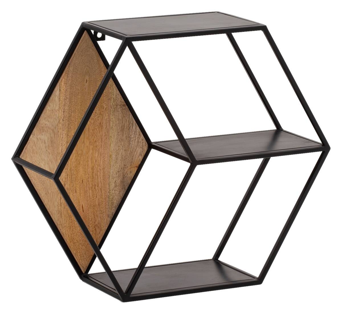 Wandregal schwarz B/H/T: ca. 60x52x20 cm