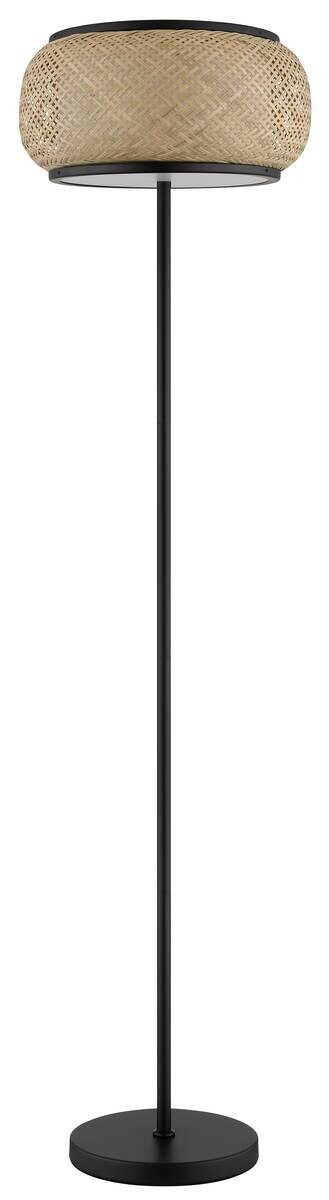 GLOBO Stehlampe natur mattschwarz Metall Bambus H/D: ca. 146,1x38 cm 1 Brennstellen