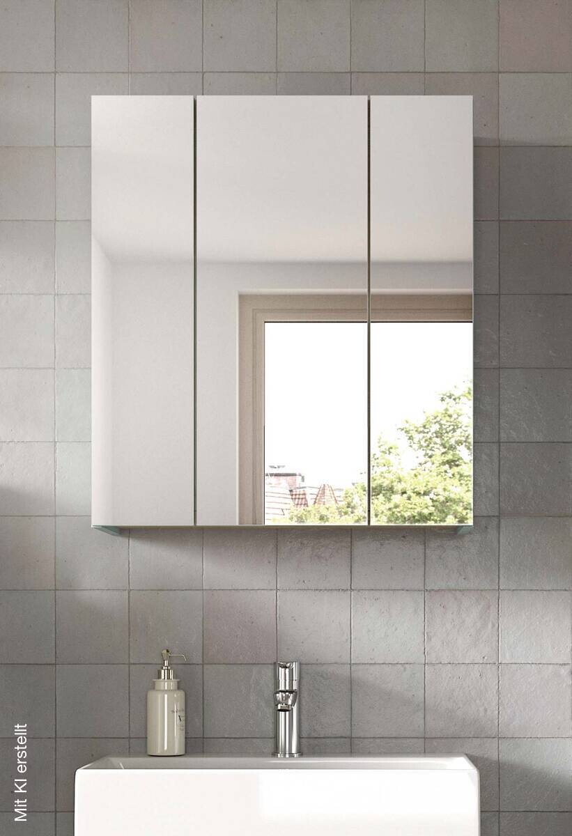 Spiegelschrank STAR Eiche Nachbildung B/H/T: ca. 60x68x19 cm
