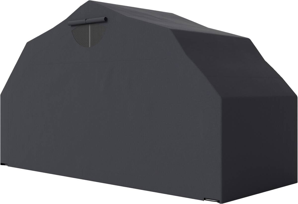 Outsunny Motorradgarage schwarz B/H/L: ca. 135x191x345 cm