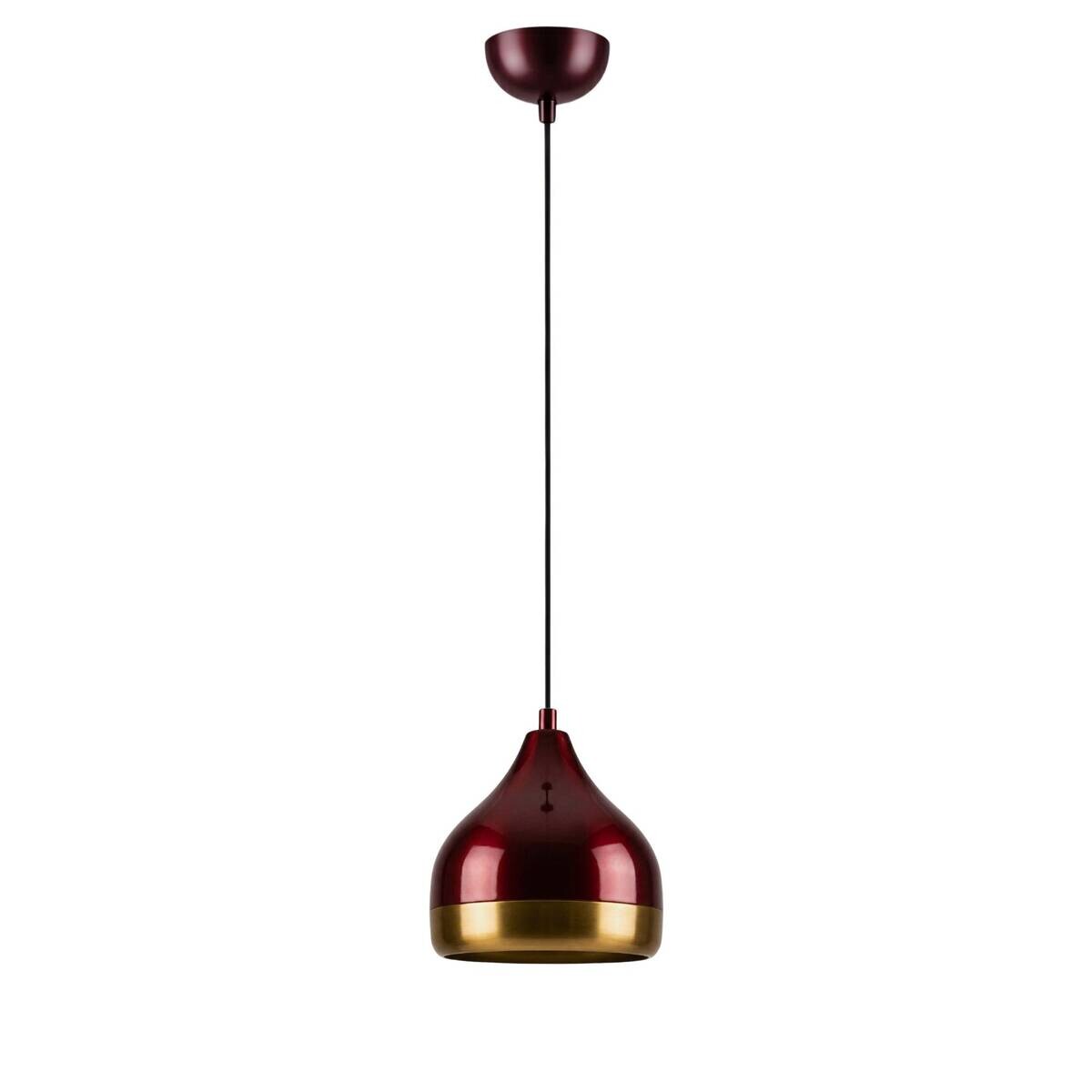 Opviq Pendelleuchte weinrot Metall B/H/T: ca. 17x112x17 cm E27 1 Brennstellen