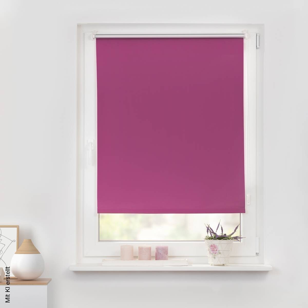 LICHTBLICK Thermo Klebe-/Klemmrollo Verdunklungsqualität fuchsia B/L: ca. 60x150 cm