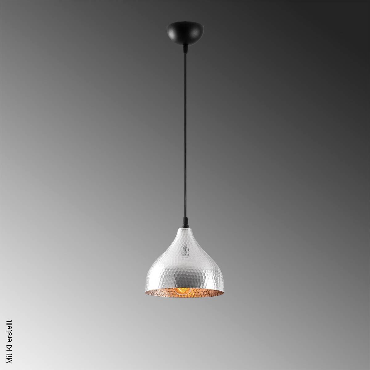 Opviq Pendelleuchte silber B/H/T: ca. 18x114x18 cm E27 1 Brennstellen
