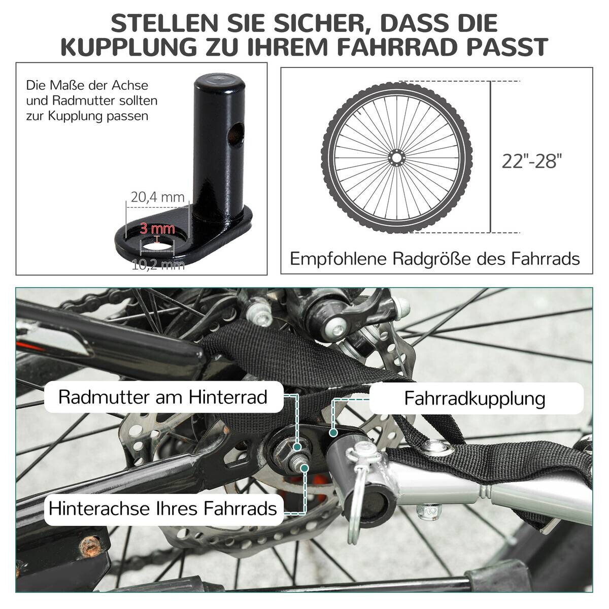 PawHut Fahrradanhänger grau grau B/H/L: ca. 73x130x90 cm