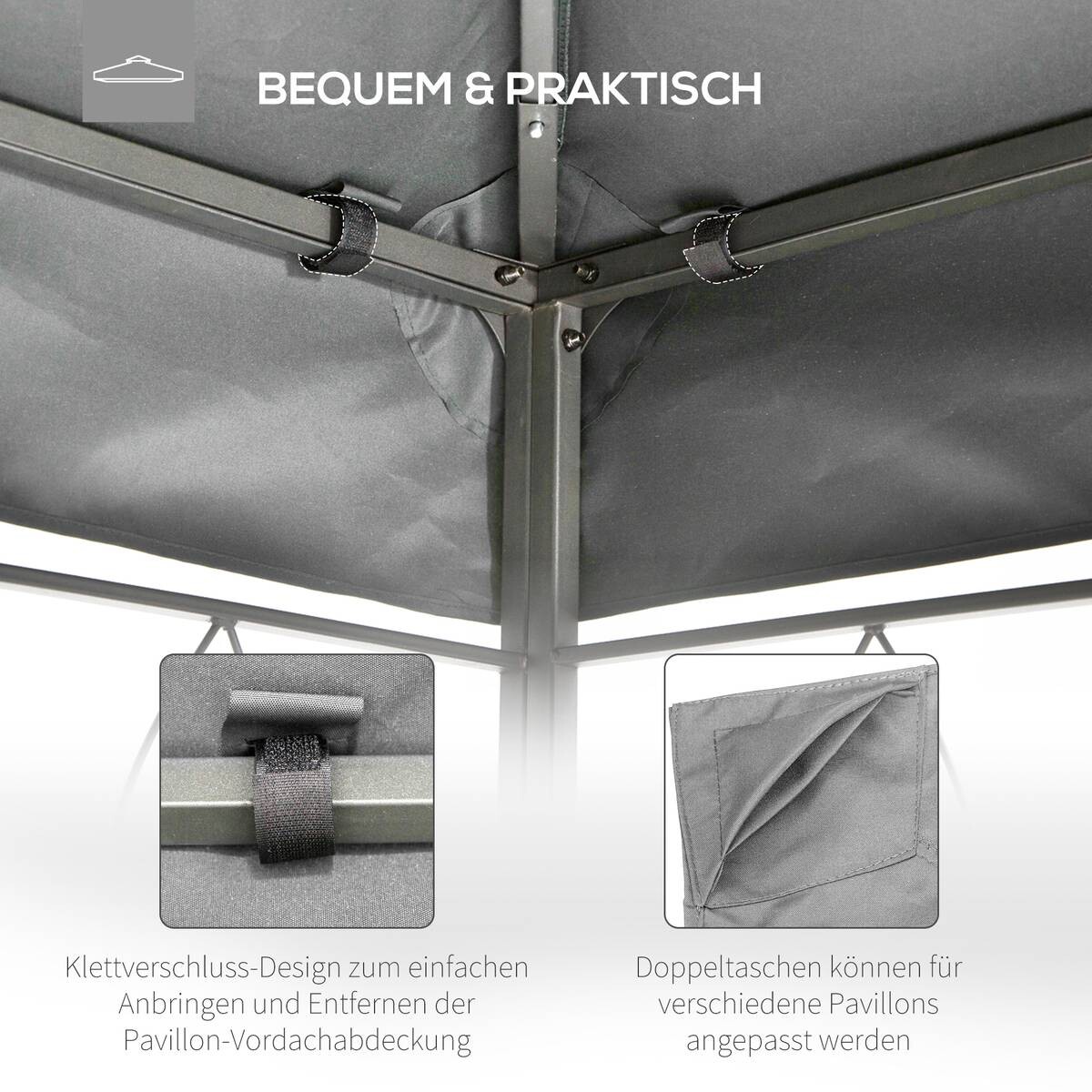 Outsunny Ersatzdach für Pavillon