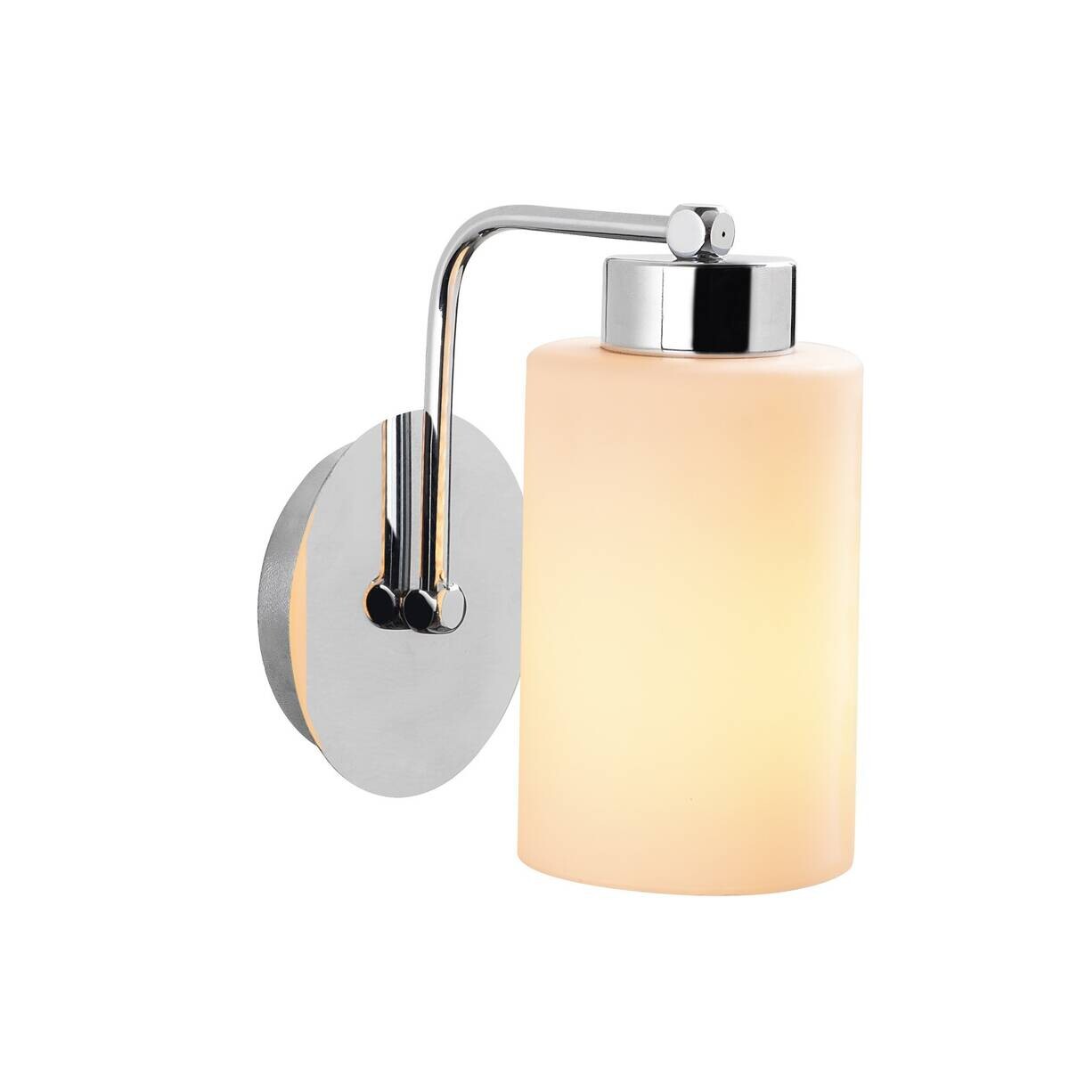 Opviq Wandleuchte Balcova silber Glas Metall B/H/T/L/D: ca. 12x20x12x12x12 cm E27 1 Brennstellen