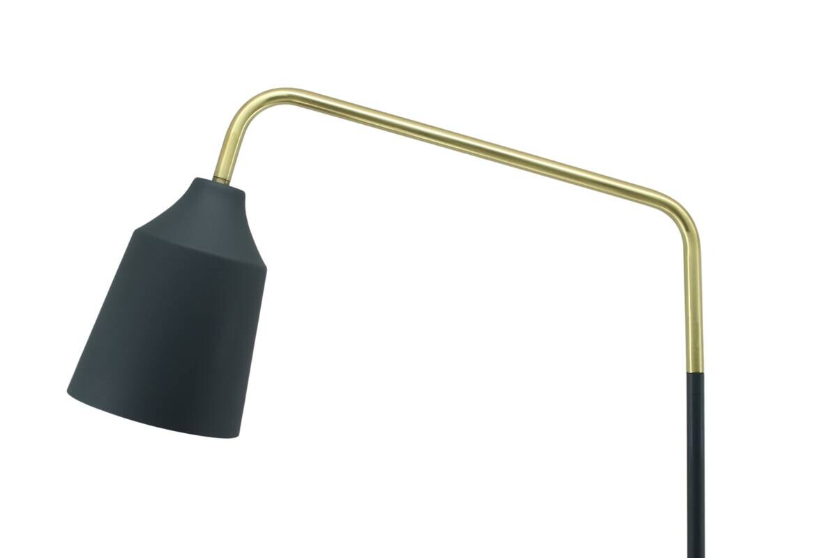 Kayoom Stehlampe blau Eisen Kupfer B/H/L: ca. 30x160x73 cm E27 1 Brennstellen