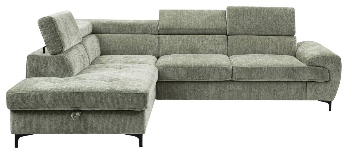 Ecksofa mit Bettfunktion und Bettkasten mint Microfaser B/H/T: ca. 256x73x202 cm