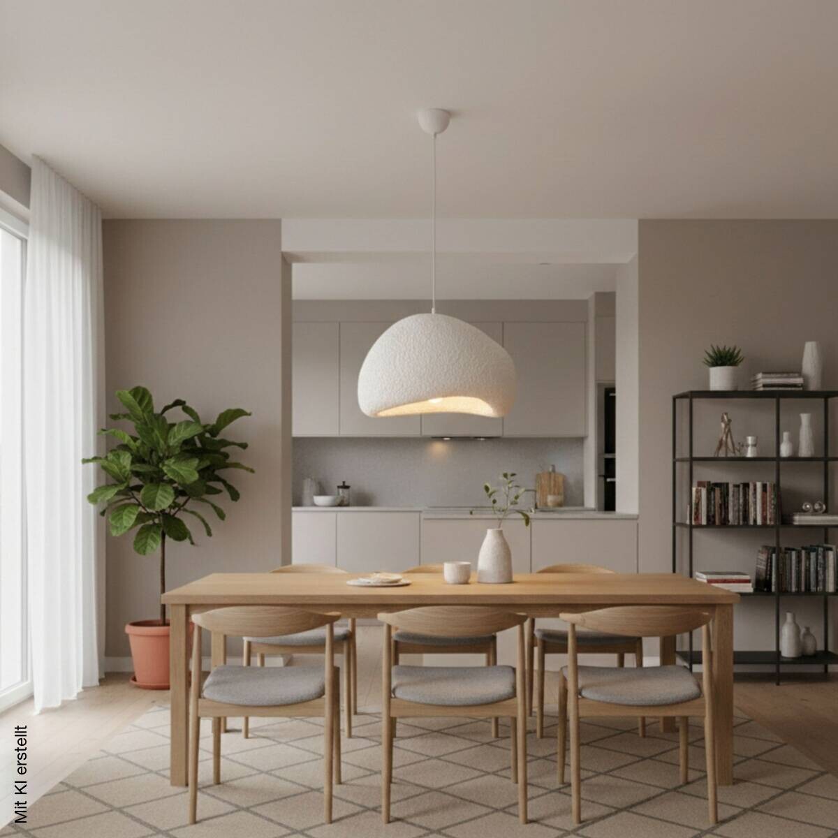 Opviq Pendelleuchte weiß B/H/T: ca. 50x115x46 cm E27 1 Brennstellen