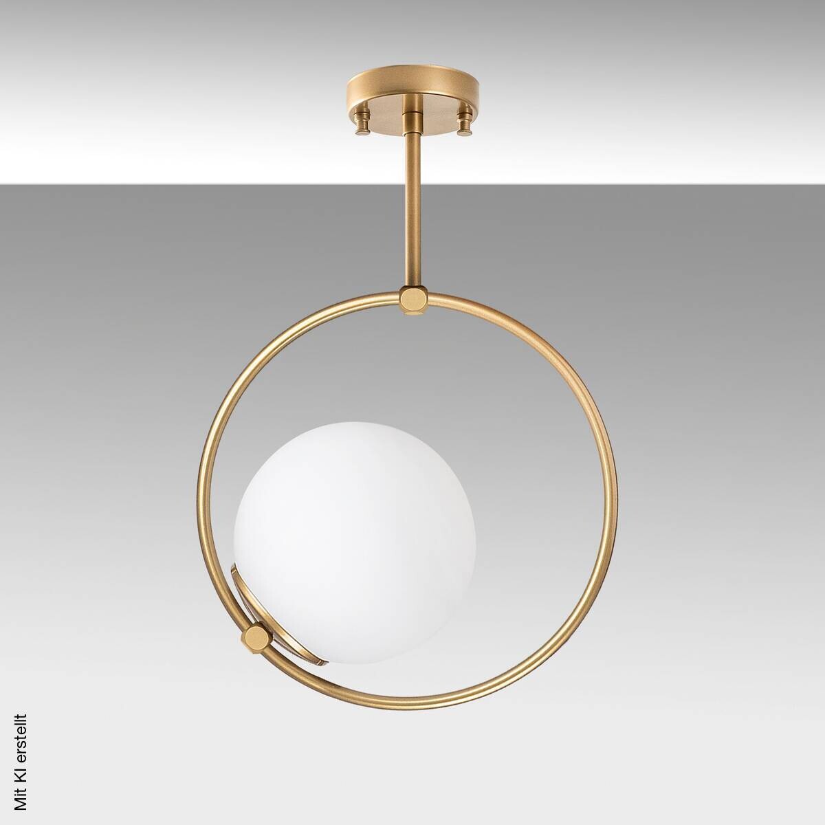 Opviq Deckenleuchte Dolunay-3903 gold B/H/T/L: ca. 26x39x15x26 cm E27 1 Brennstellen