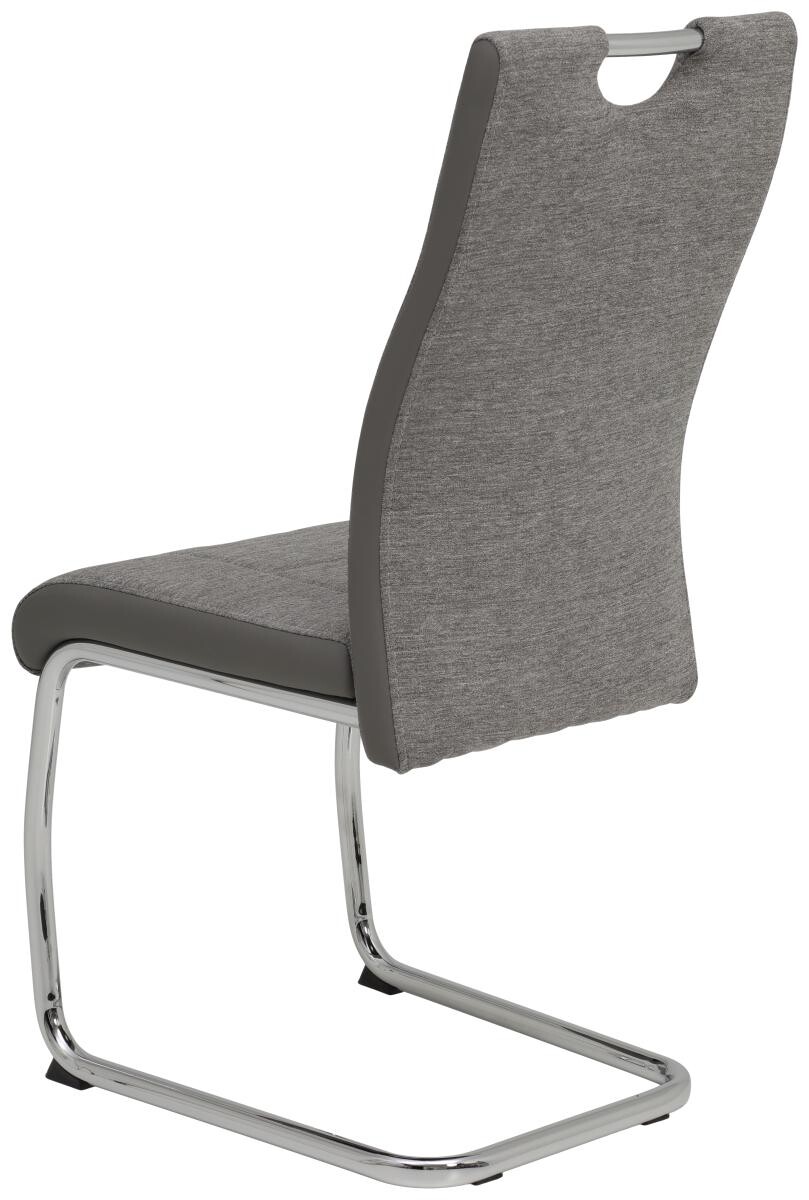 Schwingstuhl Alina 2er Set grau Webstoff B/H/T: ca. 43x59x98 cm