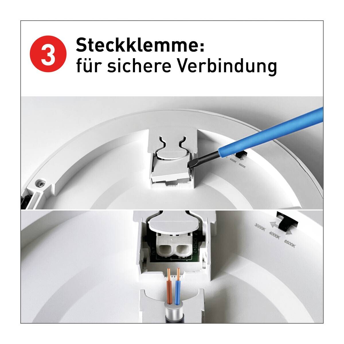 Näve Leuchten Deckenleuchte BONUS 1384623 weiß Kunststoff Aluminium H/D: ca. 1,5x29 cm