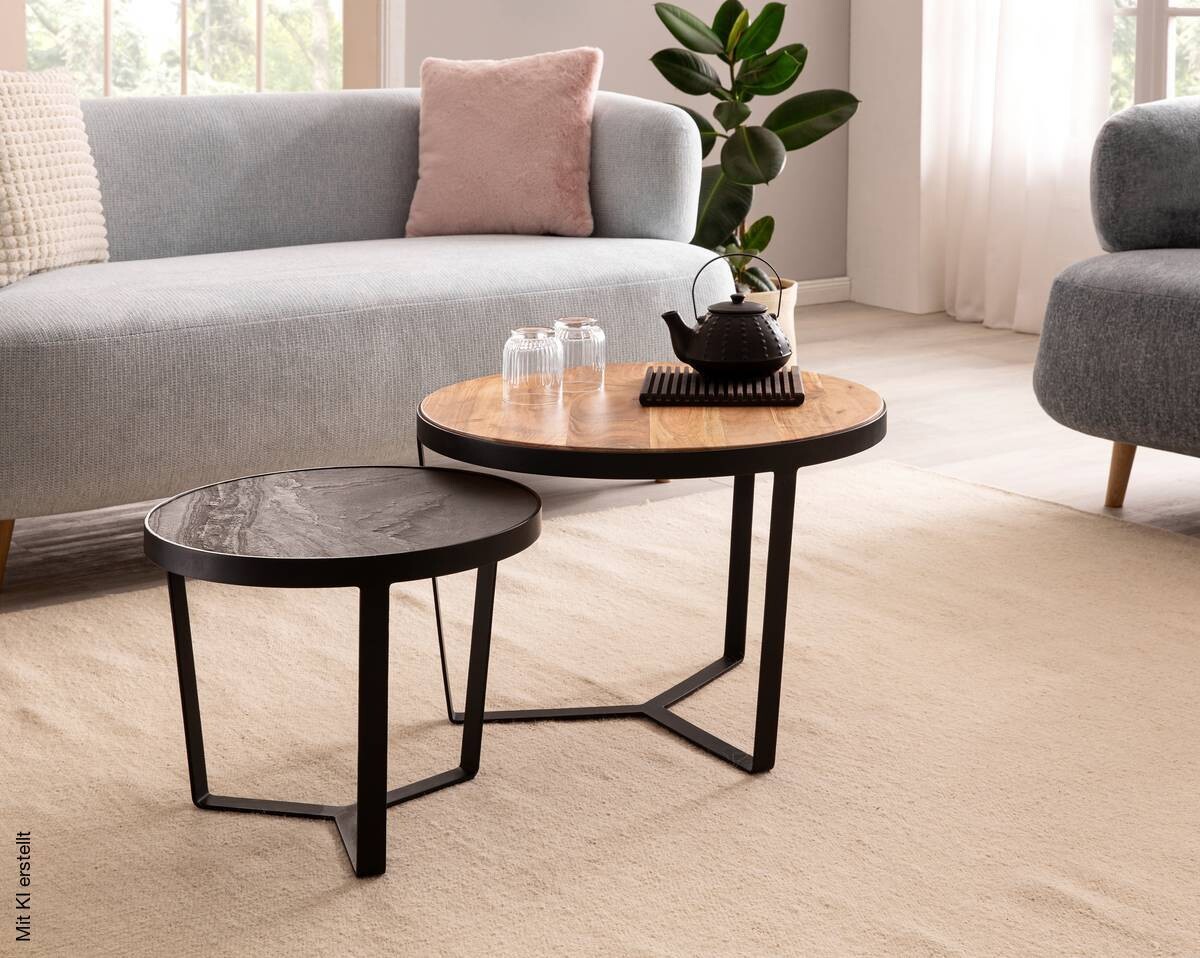 Couchtisch 2er.-Set. B/H/T: ca. 60x40x60 cm