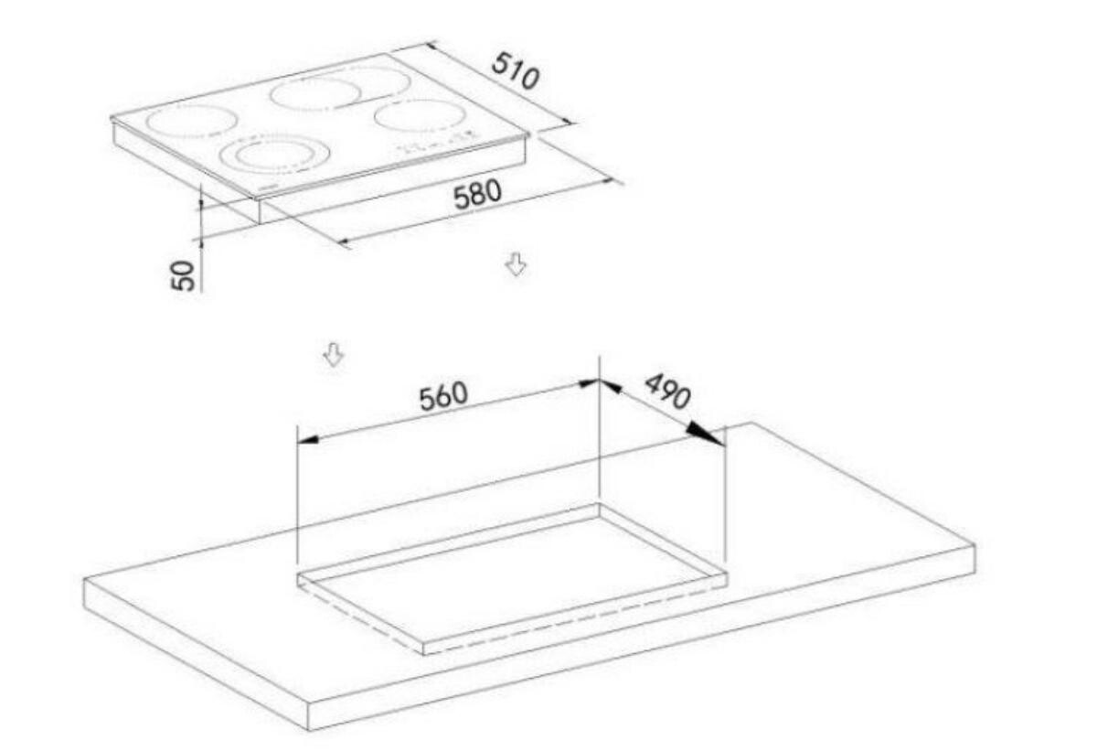 Express Küchenblock Win creme matt creme matt B/H/T: ca. 280x210x60 cm