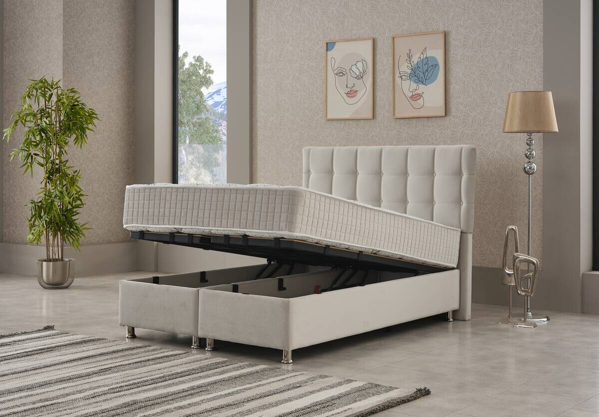 Polsterbett Etna creme Liegefläche B/L: ca. 1440x200 cm