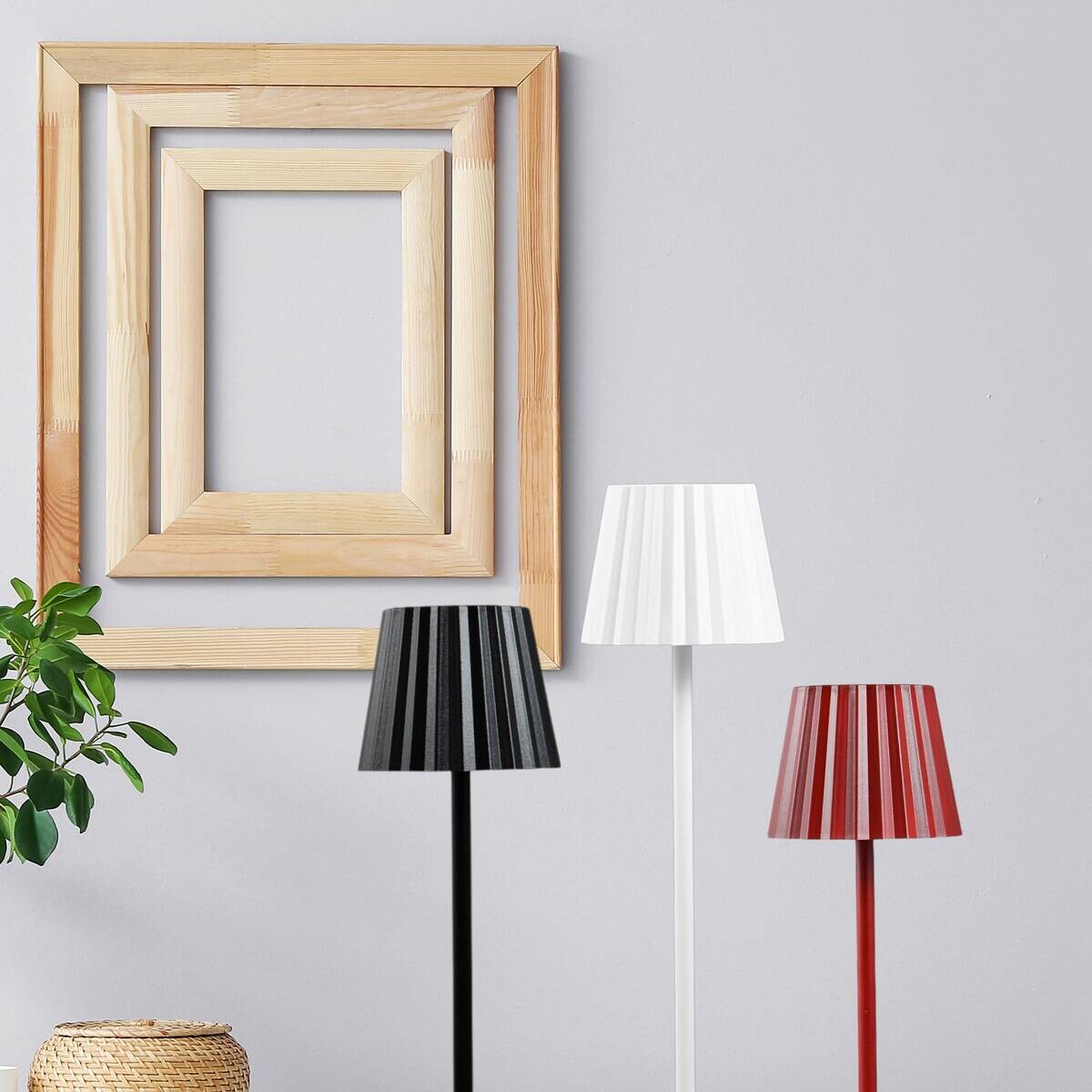 BERGNER LED-Tischleuchte Maroon rot B/H: ca. 11,6x38 cm