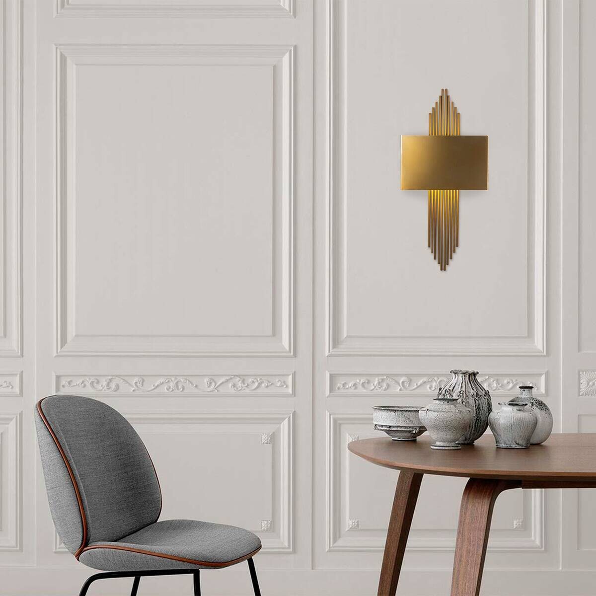 Opviq Wandleuchte Metall B/H/L: ca. 10x22x75 cm E27 1 Brennstellen