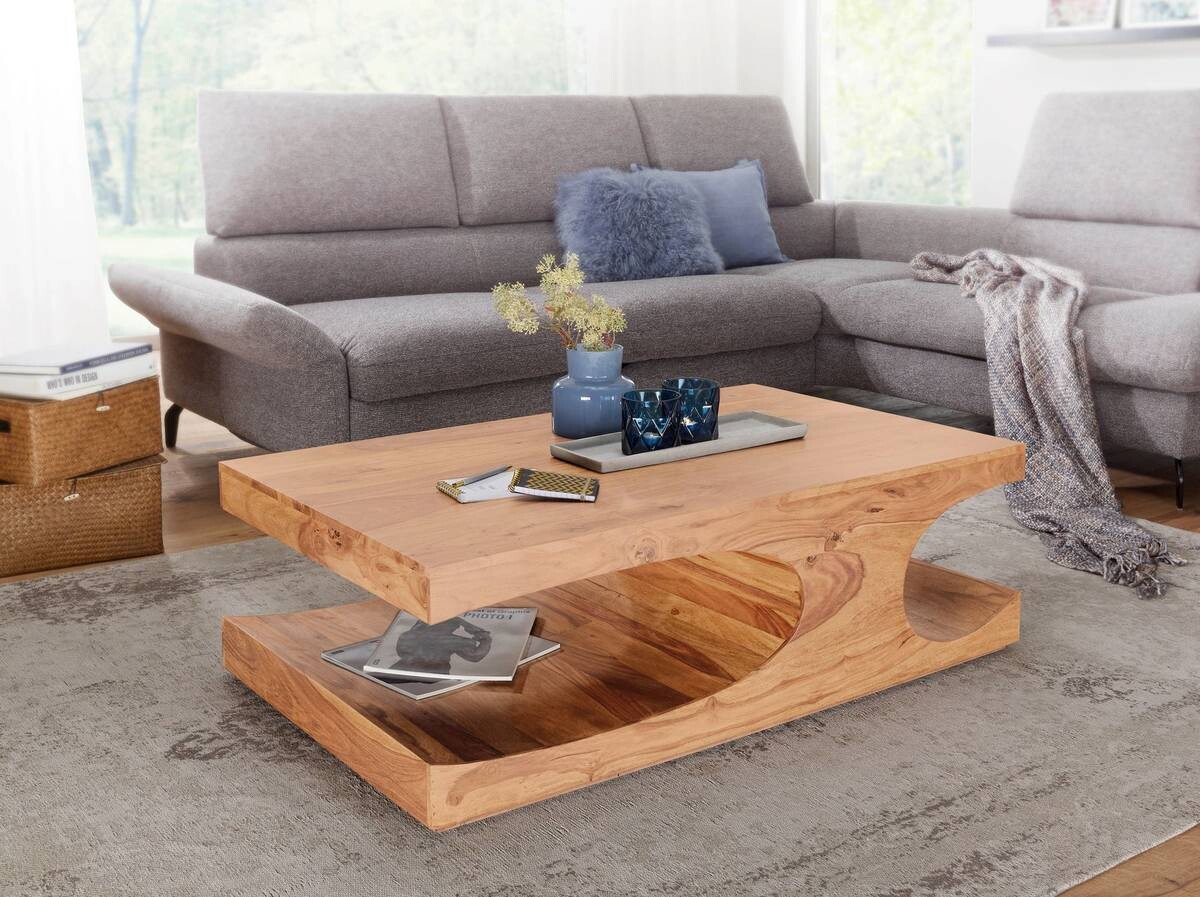 Wohnling Couchtisch braun B/H/T: ca. 118x38x70 cm