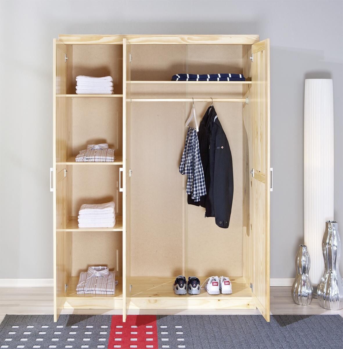 Kleiderschrank Pelle natur B/H/T: ca. 140x190x55 cm