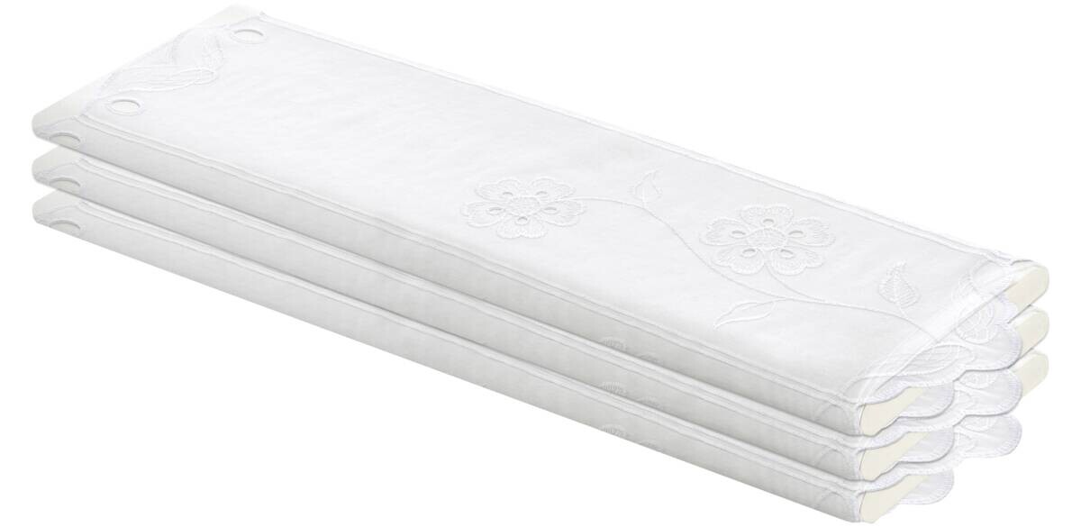 Scheibengardinen-Meterware Amore weiß 100% Polyester H: ca. 60 cm