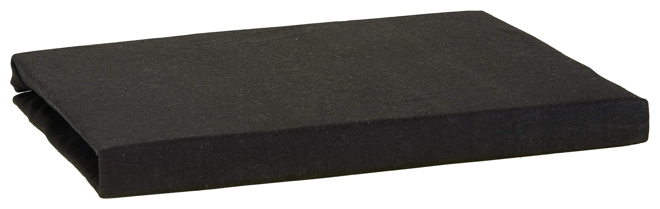 Elegance Jersey Spannbetttuch schwarz 100% Baumwolle B/L: ca. 100x200 cm