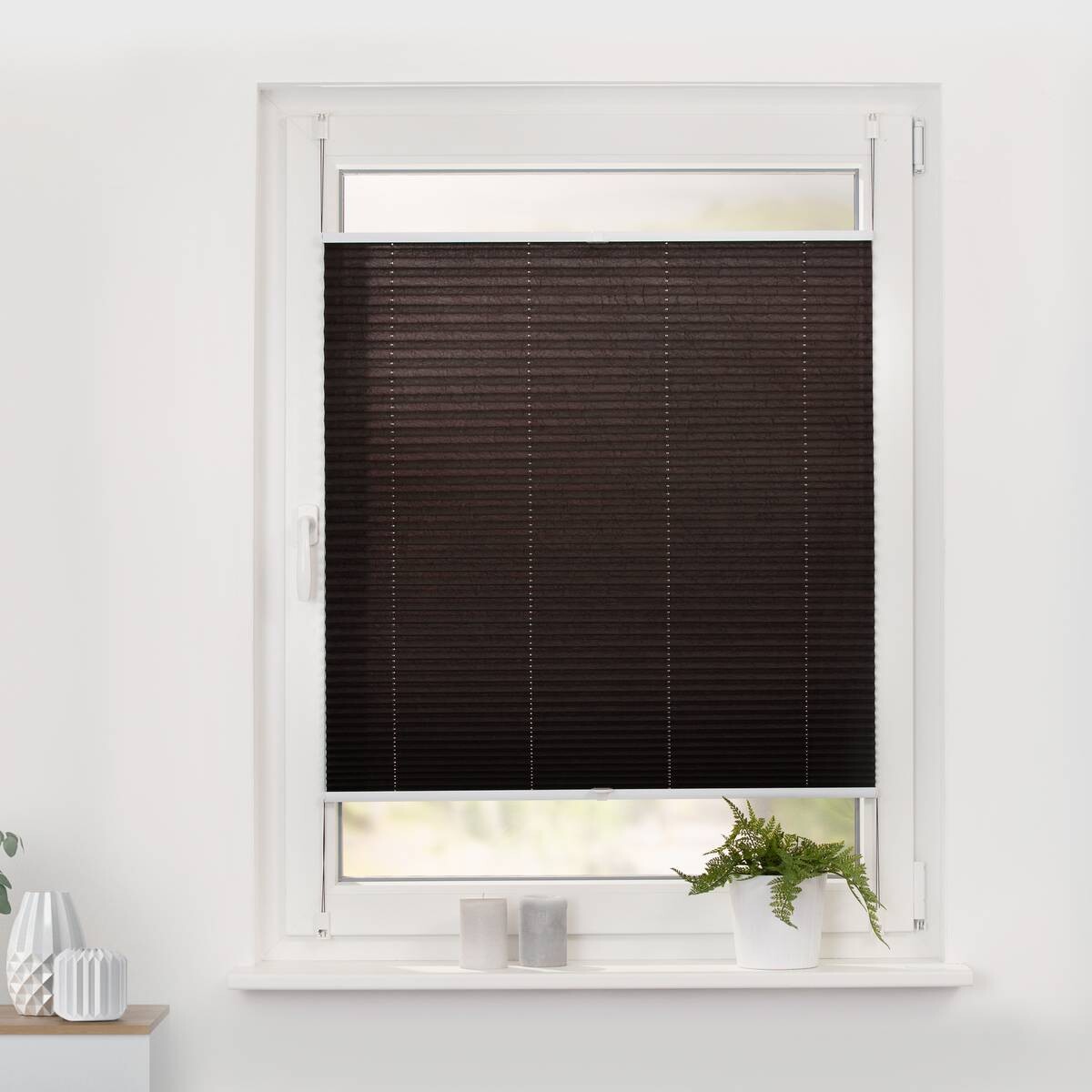 LICHTBLICK Spannplissee braun B/L: ca. 50x130 cm