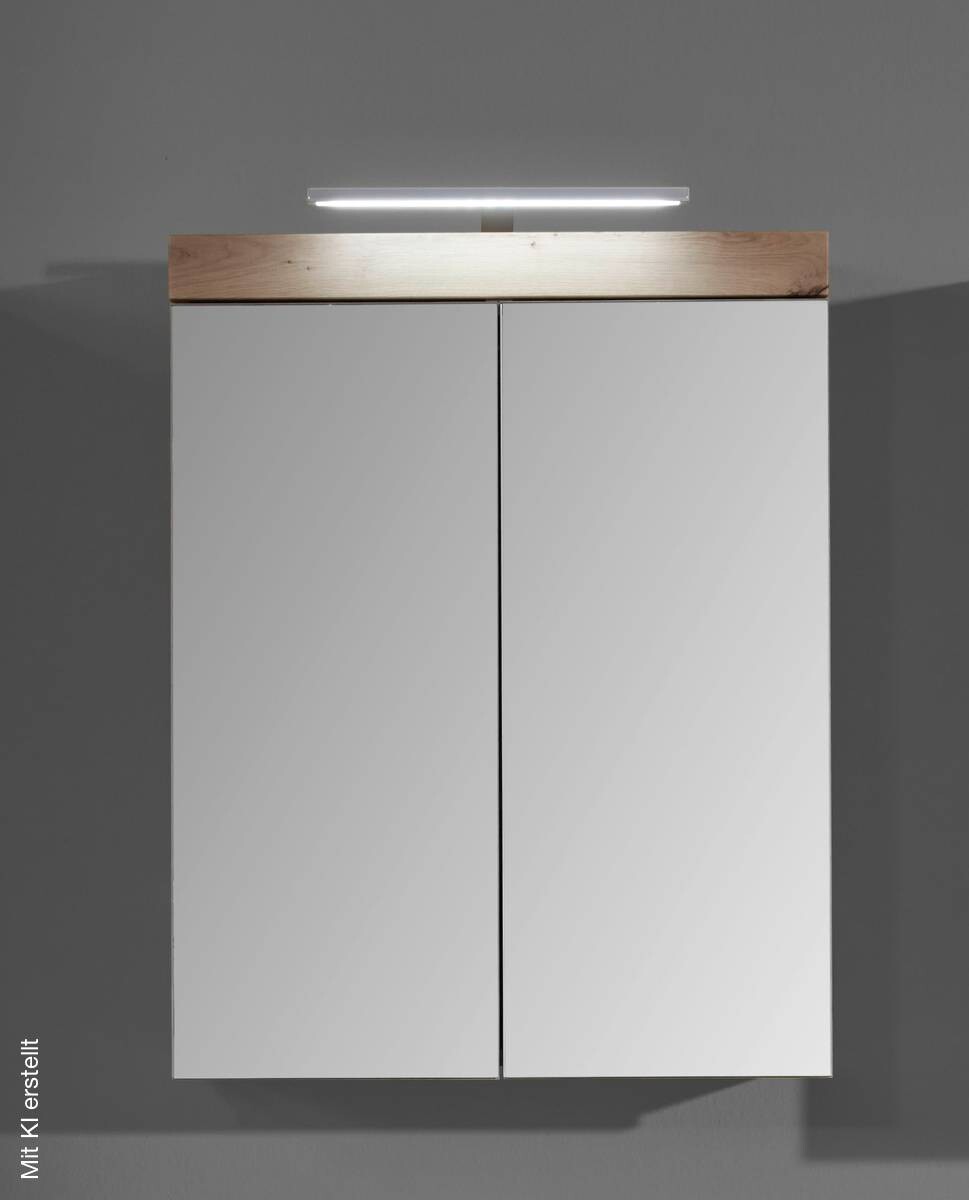 Spiegelschrank Amanda Asteiche Nachbildung B/H/T: ca. 60x77x17 cm