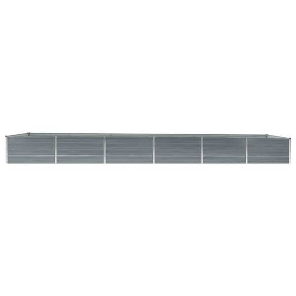 Garten-Hochbeet grau Stahl B/H/L: ca. 80x45x480 cm